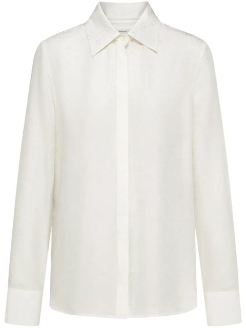 Ferragamo Gancini-print shirt - White - zdjęcie produktu nr 1