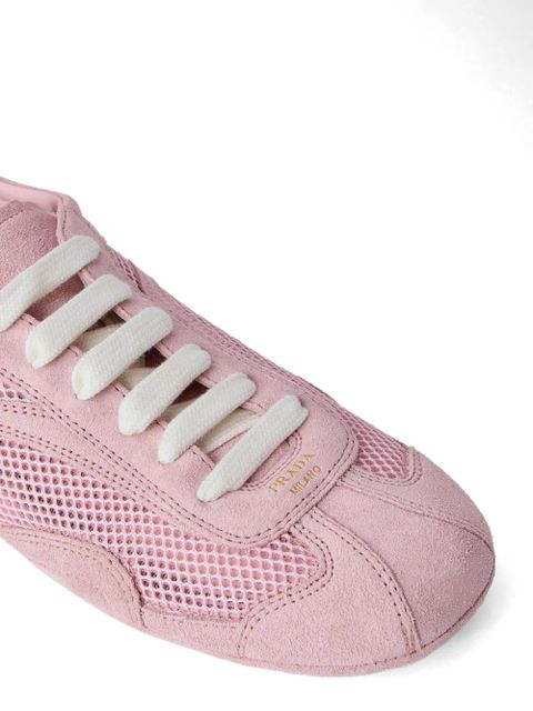 Prada mesh panelled sneakers - Pink