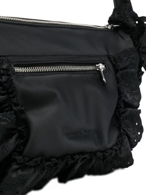 Simone Rocha embellished ruffled shoulder bag - Black