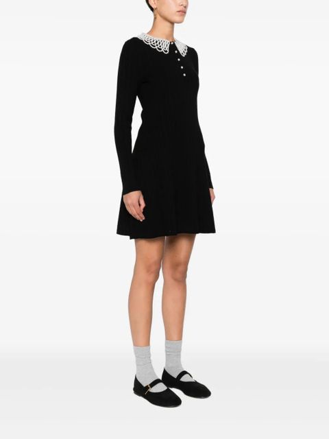 Maje faux-pearl-embellished dress - Black