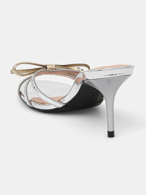 Love Moschino klapki damskie kolor srebrny na szpilce JA28036G1MJE190A - zdjęcie produktu nr 2