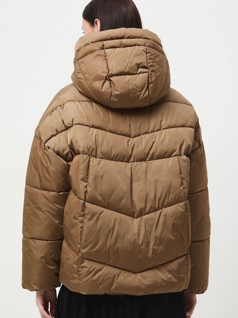 Medicine kurtka damska kolor beżowy zimowa oversize