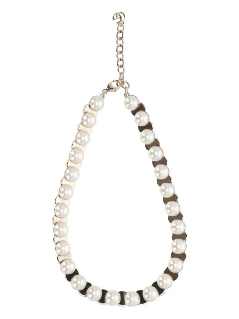 Gucci pearl-embellishment necklace - Silver - zdjęcie produktu nr 1