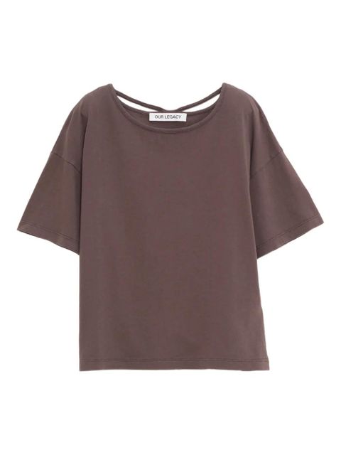OUR LEGACY cotton T-shirt - Brown - zdjęcie produktu nr 1