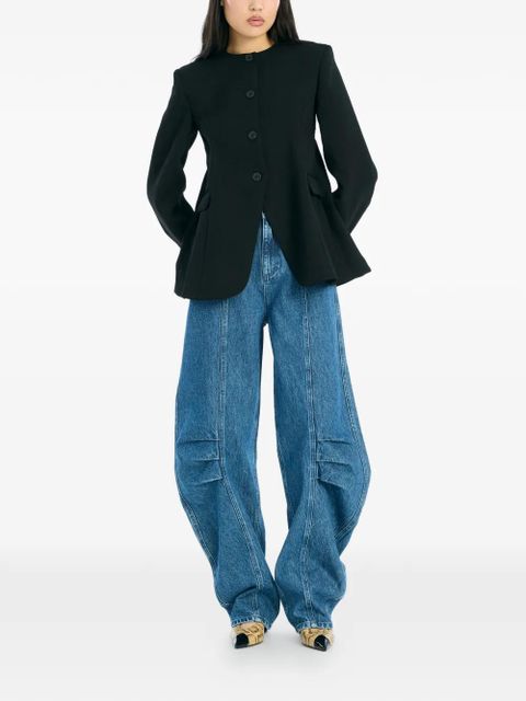 ROTATE BIRGER CHRISTENSEN flared fitted jacket - Black - zdjęcie produktu nr 2