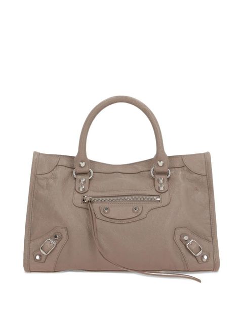 Balenciaga Le City leather studded handbag - Neutrals - zdjęcie produktu nr 1