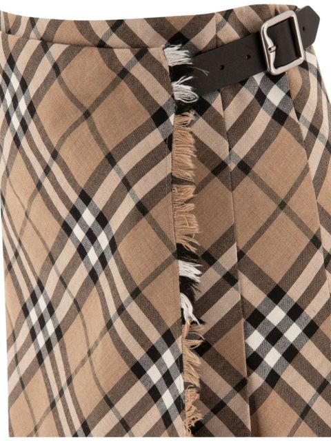 Burberry check pattern mini skirt - Brown