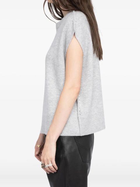 Zadig&Voltaire embellished sleeveless sweater - Grey
