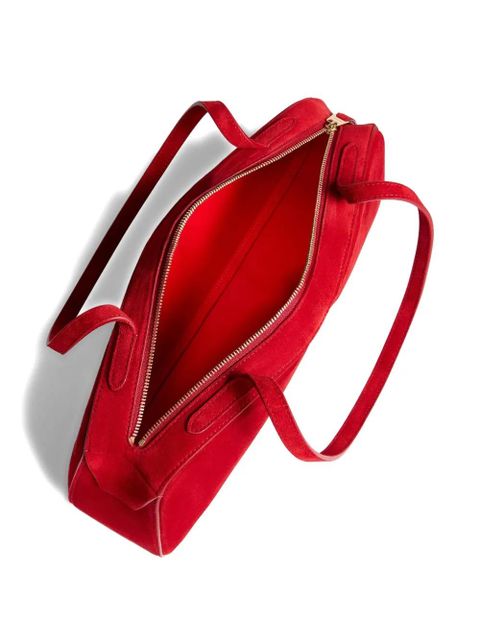 KHAITE Simona suede shoulder bag - Red - zdjęcie produktu nr 2