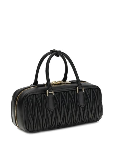 Miu Miu Matelassé leather arcadie handbag - Black