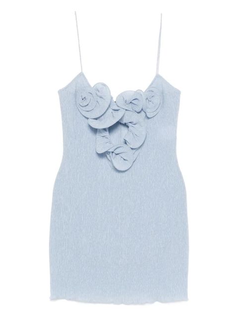 Magda Butrym floral-appliqué mini dress - Blue - zdjęcie produktu nr 1