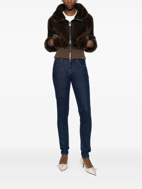 Victoria Beckham logo-patch jeans - Blue - zdjęcie produktu nr 2