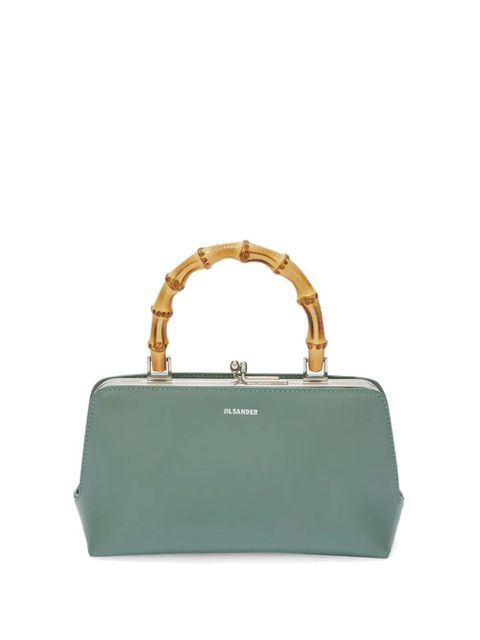 Jil Sander mini Goji Bamboo leather tote bag - Green - zdjęcie produktu nr 1