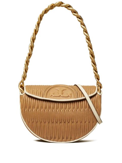 Tory Burch mini Fleming crescent bag - Brown