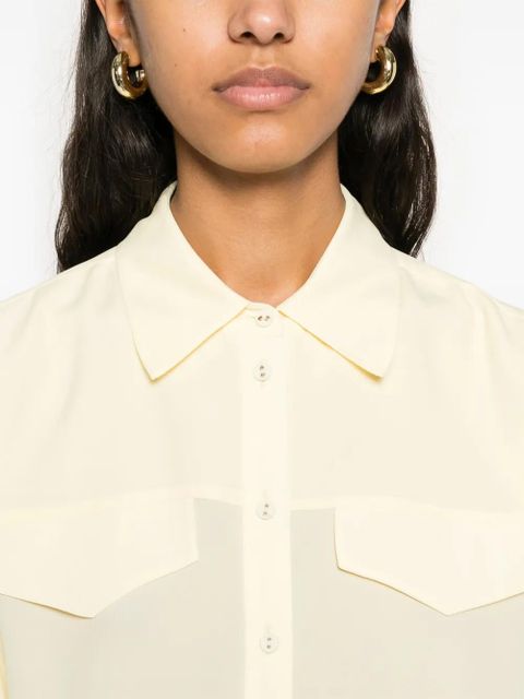 TWINSET cap-sleeved shirt - Yellow