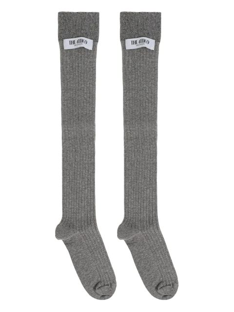 The Attico ribbed knee-high socks - Grey - zdjęcie produktu nr 1