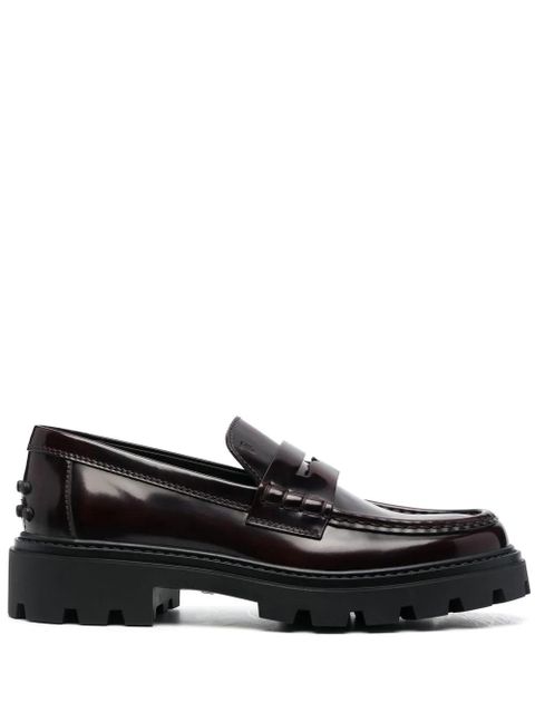 Tod's semi-patent leather loafers - Red - zdjęcie produktu nr 1