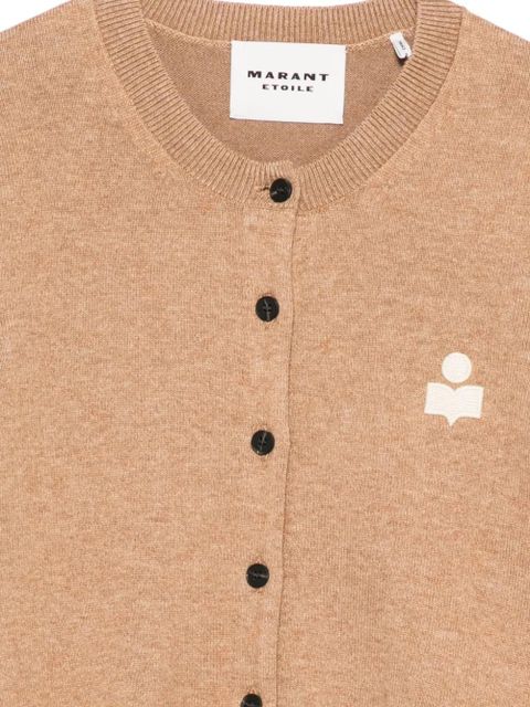 MARANT ÉTOILE embroidered-logo cardigan - Neutrals