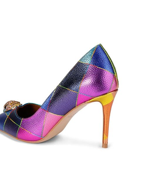 Kurt Geiger London szpilki skórzane Belgravia Eagle Court kolor fioletowy 3939969189