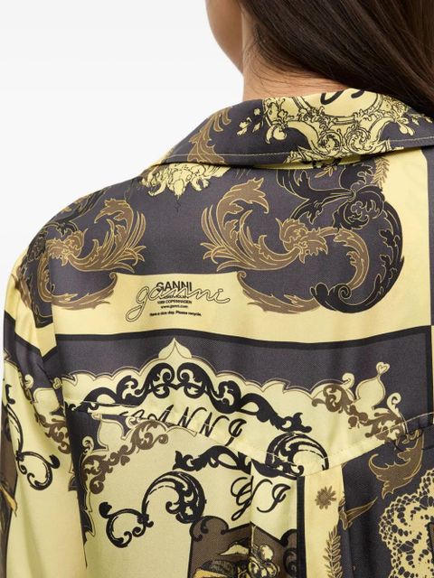 GANNI printed maxi dress - Yellow