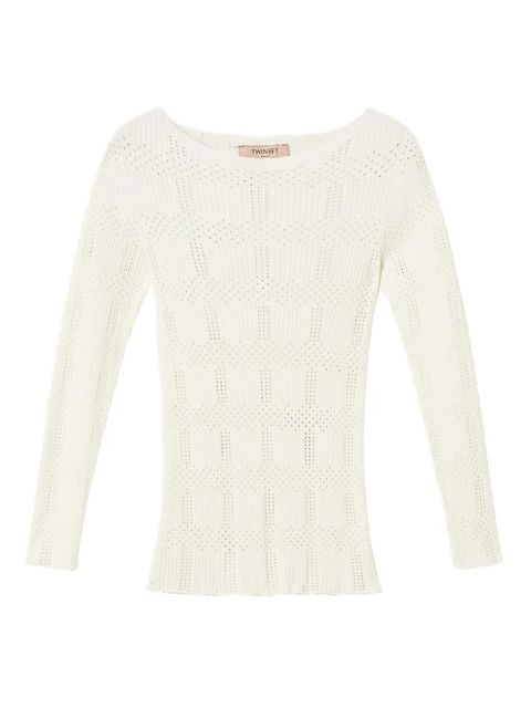 TWINSET ribbed top - White - zdjęcie produktu nr 1