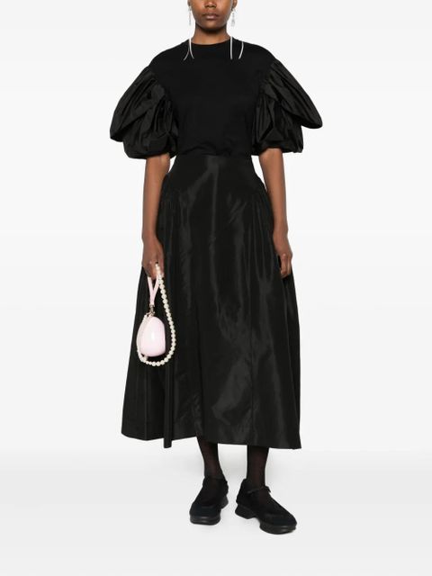 Simone Rocha ruffled-sleeves T-shirt - Black