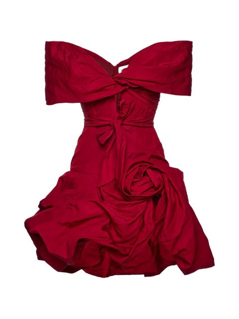 Magda Butrym rosette-detail bubble-skirt dress - Red - zdjęcie produktu nr 1