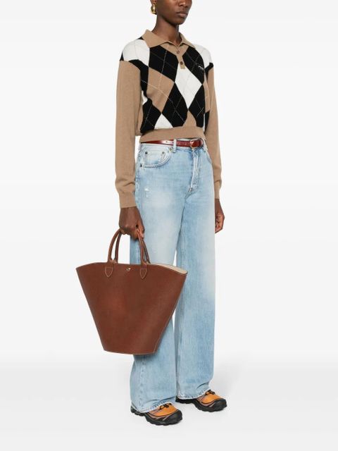 Longchamp XL Épure leather tote bag - Brown - zdjęcie produktu nr 2