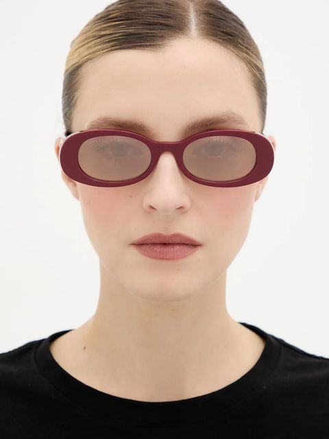 Gucci okulary przeciwsłoneczne damskie kolor bordowy GG0517S