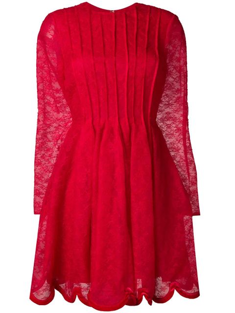 Valentino Garavani floral lace skater dress - Red - zdjęcie produktu nr 1