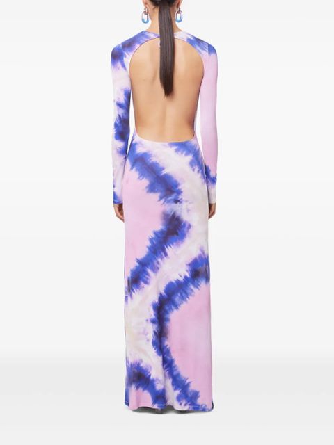 Rabanne tie-dye print dress - Purple