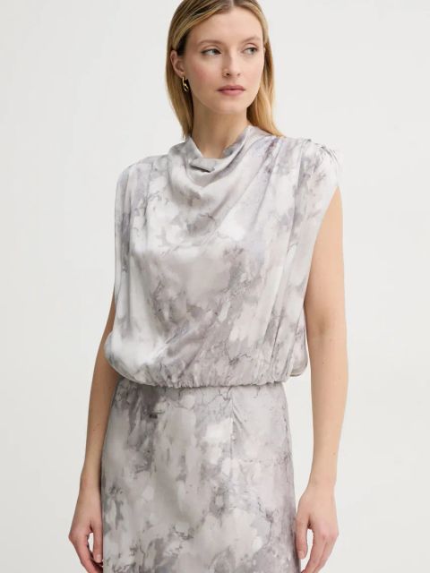 Gestuz bluzka damska kolor szary wzorzysta 10909872