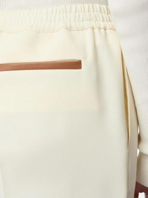 Tod's elasticated-waist virgin-wool trousers - White