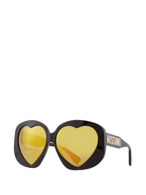Moschino heart-shaped sunglasses - Black