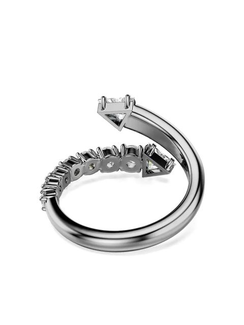 Swarovski triangle crystal ring - Silver