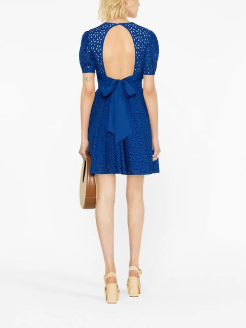 PINKO Aureo cotton belted dress - Blue