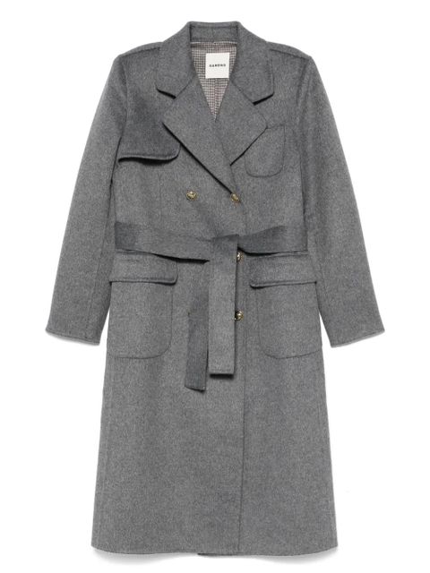SANDRO double-breasted coat - Grey - zdjęcie produktu nr 1