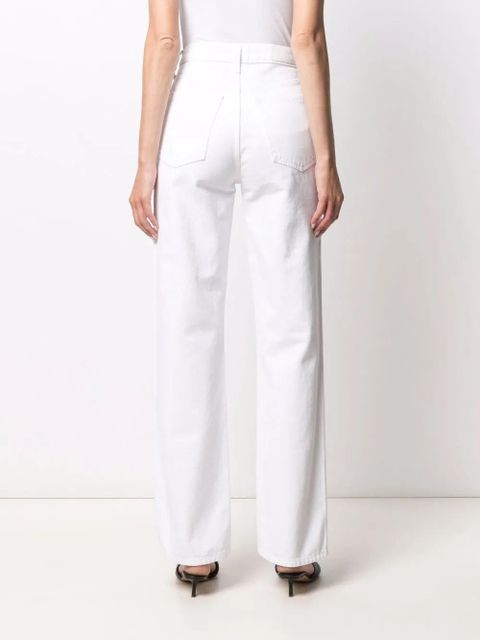 RE/DONE Pipe high-waist straight jeans - White