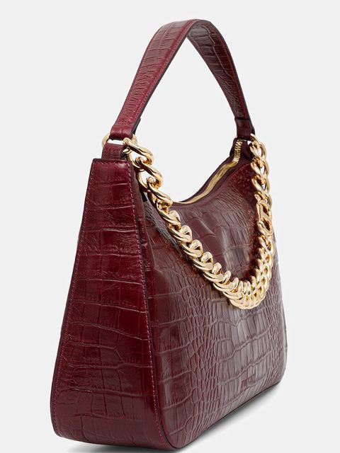 Twinset torebka skórzana kolor bordowy 252TD8252