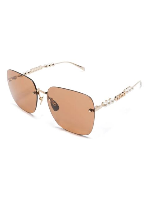 Gucci Eyewear square-frame sunglasses - Gold - zdjęcie produktu nr 2