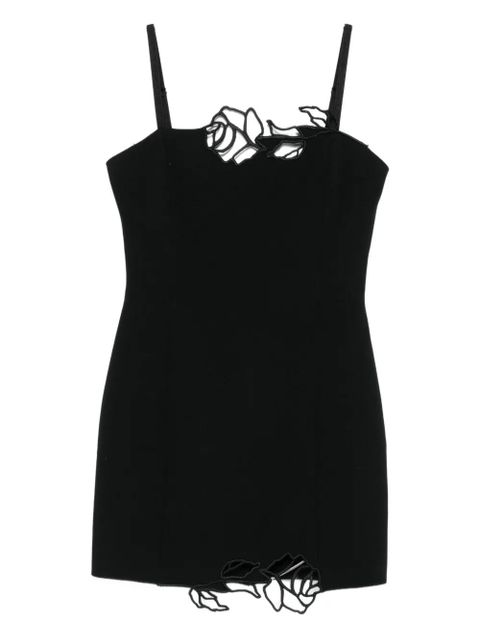 Blumarine rose-embellished mini dress - Black - zdjęcie produktu nr 1