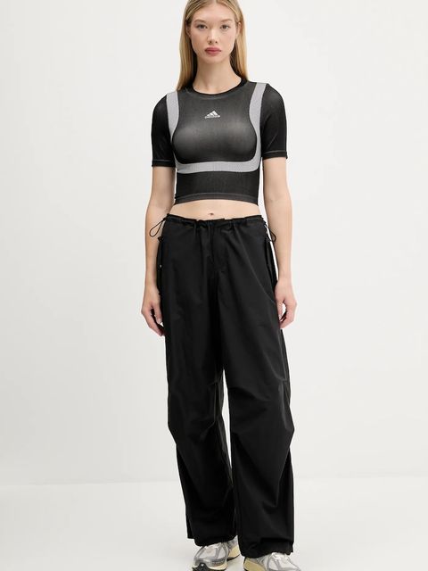 adidas Originals t-shirt Seamless Techfit Baby Tee damski kolor czarny JV7159 - zdjęcie produktu nr 2