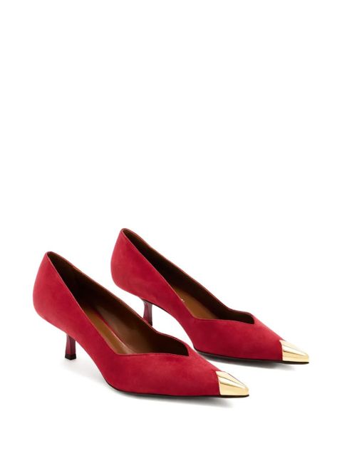 Giuseppe Zanotti 40mm Melaine suede pumps - Red - zdjęcie produktu nr 2