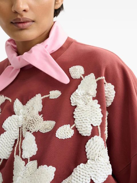 Essentiel Antwerp sequinned sweatshirt - Brown