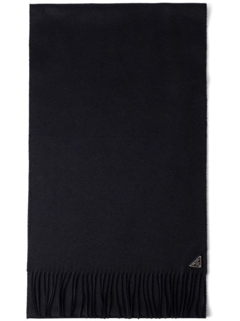 Prada triangle-logo scarf - Black - zdjęcie produktu nr 1