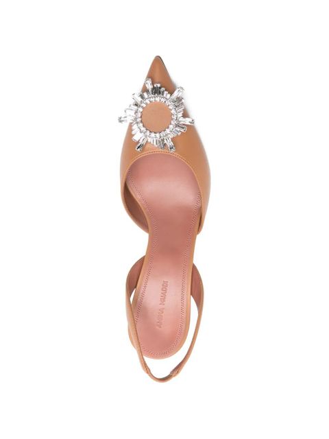 Amina Muaddi Begum slingback pumps - Brown