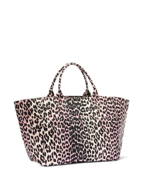 GANNI leopard-print tote bag - Black - zdjęcie produktu nr 2