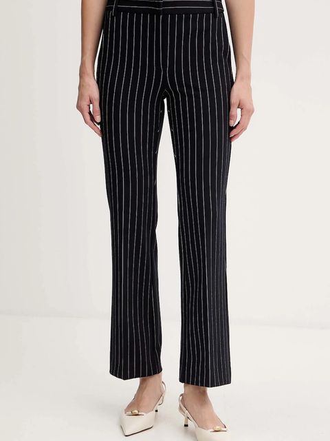 Marella spodnie Emme by Marella damskie kolor granatowy proste high waist 2525786052200 - zdjęcie produktu nr 1