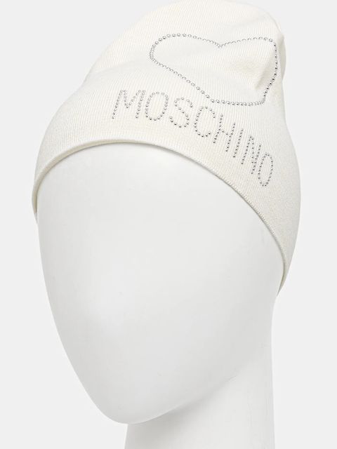 Moschino czapka wełniana kolor beżowy M3332 65451