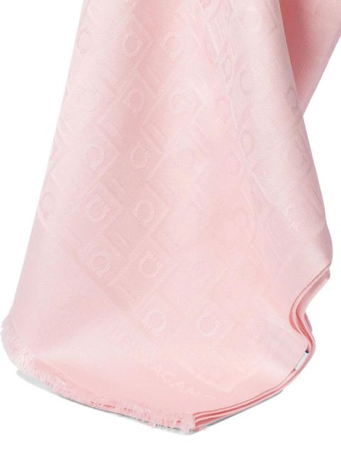 Ferragamo logo-jacquard scarf - Pink - zdjęcie produktu nr 2